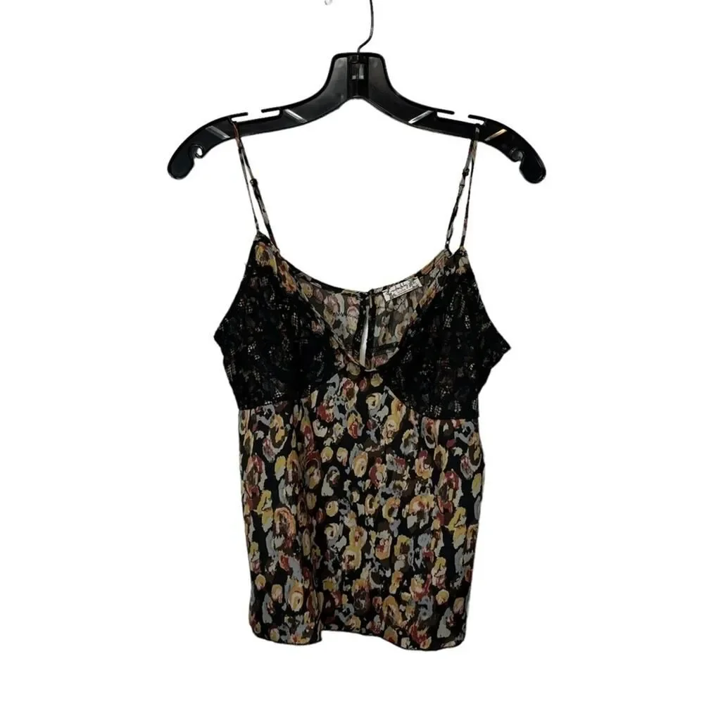 Intimately Free People NWT Little Dreams Camisole Blouse In Black Combo Small